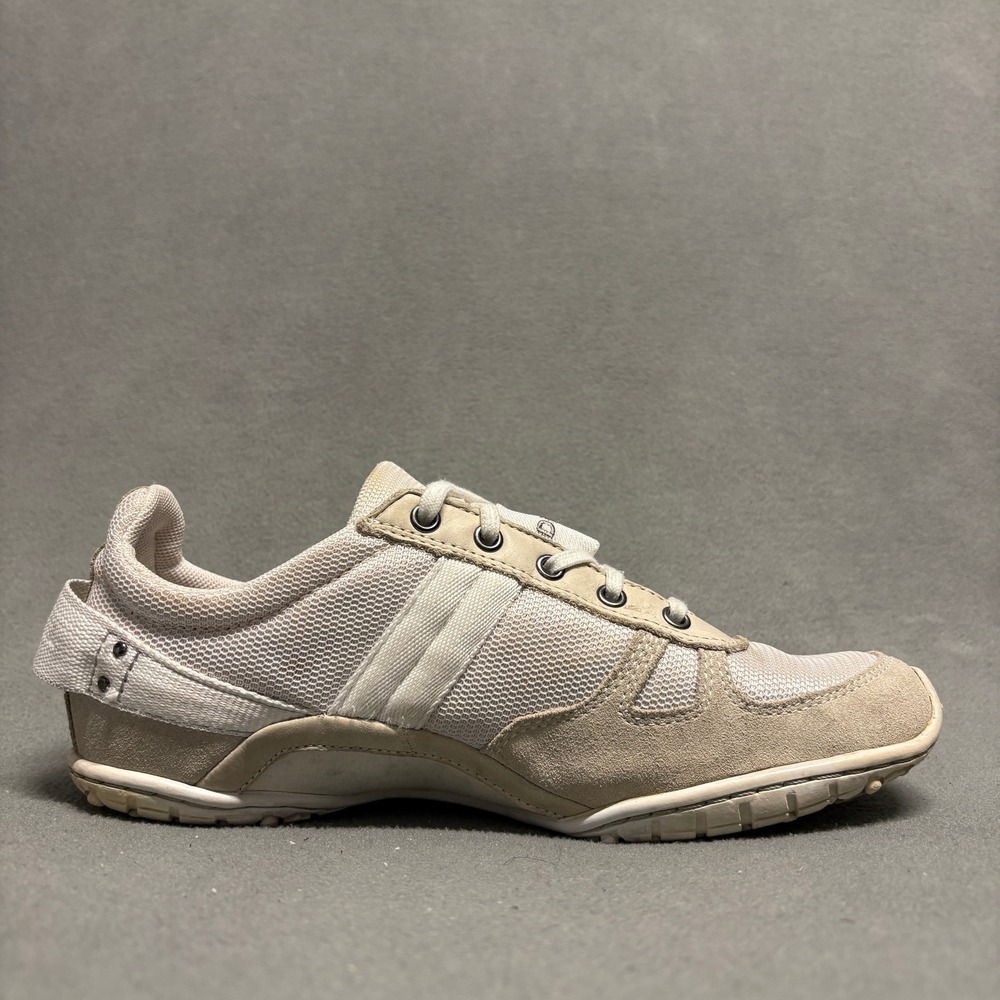 Diesel Futuro W Sneakers 8.5 Beige Cream Good Mesh Suede Low Top Womens - Picture 4 of 11